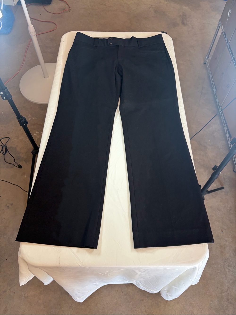 Banana Republic The Sloan Fit Women’s Black Flare Dress Pants Size 14 NWT